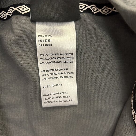 Umbro Kids Tech Soccer Full Zip Jacket Size XL (16/18) Gray Zipped Pockets NWT - Picture 11 of 14